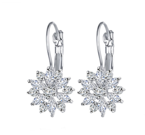 Fashion Floral Crystal Earrings