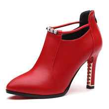 Load image into Gallery viewer, Women Shoe Genuine Leather SEXY Pump Super High Heels Thin Heel Women&#39;s Shoes Leather Sexy High Heels Ultra-thin Heel