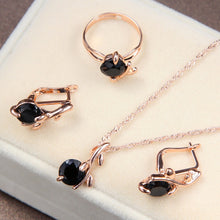 Load image into Gallery viewer, Unique Sky Blue Stone Water Drop Pendant Necklace With Rings Earrings Jewelry Sets