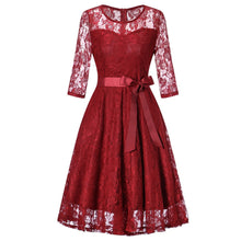 Load image into Gallery viewer, Womens Long Sleeve Formal Ladies Wedding Bridesmaid Lace Long Dress