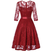 Load image into Gallery viewer, Womens Long Sleeve Formal Ladies Wedding Bridesmaid Lace Long Dress