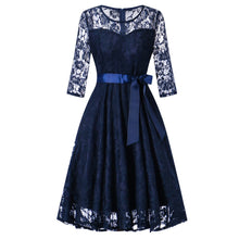 Load image into Gallery viewer, Womens Long Sleeve Formal Ladies Wedding Bridesmaid Lace Long Dress