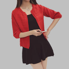 Load image into Gallery viewer, Sweater For Women Cardigan Women 2016 Autumn Knitted Women Casual Sweater Knitwears Poncho Pull Femme Tunics Pink Red Black E438