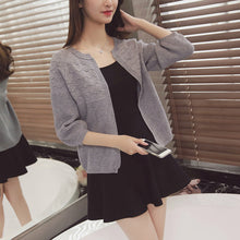 Load image into Gallery viewer, Sweater For Women Cardigan Women 2016 Autumn Knitted Women Casual Sweater Knitwears Poncho Pull Femme Tunics Pink Red Black E438