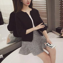 Load image into Gallery viewer, Sweater For Women Cardigan Women 2016 Autumn Knitted Women Casual Sweater Knitwears Poncho Pull Femme Tunics Pink Red Black E438