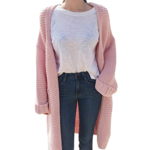 Winter Fashion Women Long Sleeve Loose Knitting Cardigan Sweater Women Knitted Female Cardigan