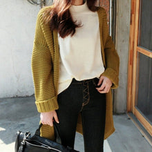 Load image into Gallery viewer, Winter Fashion Women Long Sleeve Loose Knitting Cardigan Sweater Women Knitted Female Cardigan