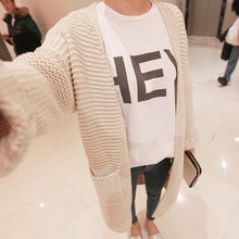 Load image into Gallery viewer, Winter Fashion Women Long Sleeve Loose Knitting Cardigan Sweater Women Knitted Female Cardigan