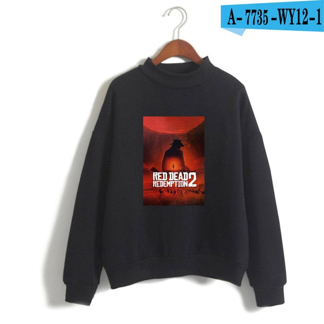 Red Dead Redemption 2 Sweatshirts Autumn Printed Game Hoodies Casual Long Sleeve Fashion O-Neck Pullover Tracksuits Sweatshirts