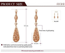 Load image into Gallery viewer, Drop earrrings rose gold plated drop earrings, water drop pendant earrings